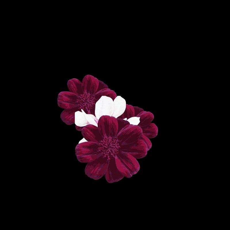 letter V flowered