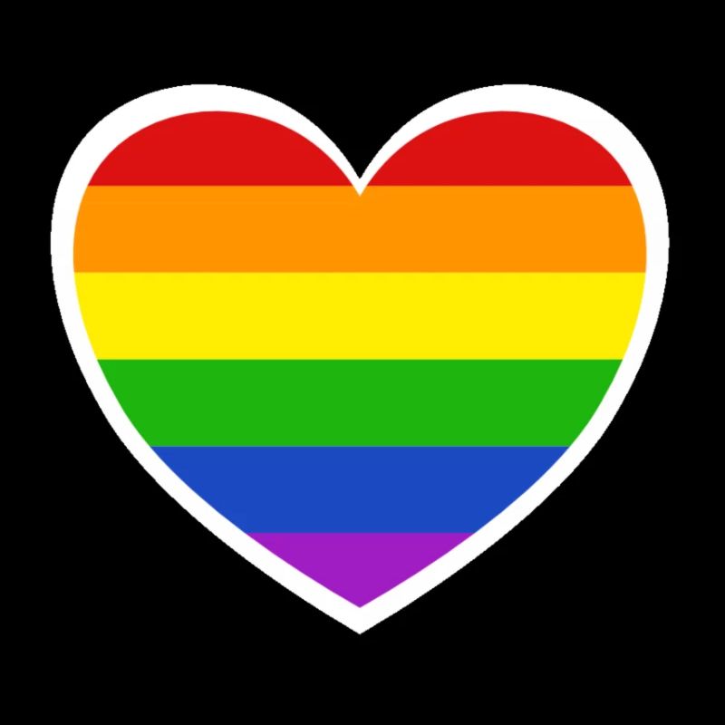 Lgbt Pride Herz Regenbogen Regenbogenflagge Liebe