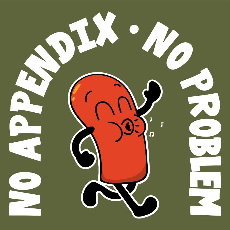 No Appendix Blinddarm Bauch Operation Geschenkidee