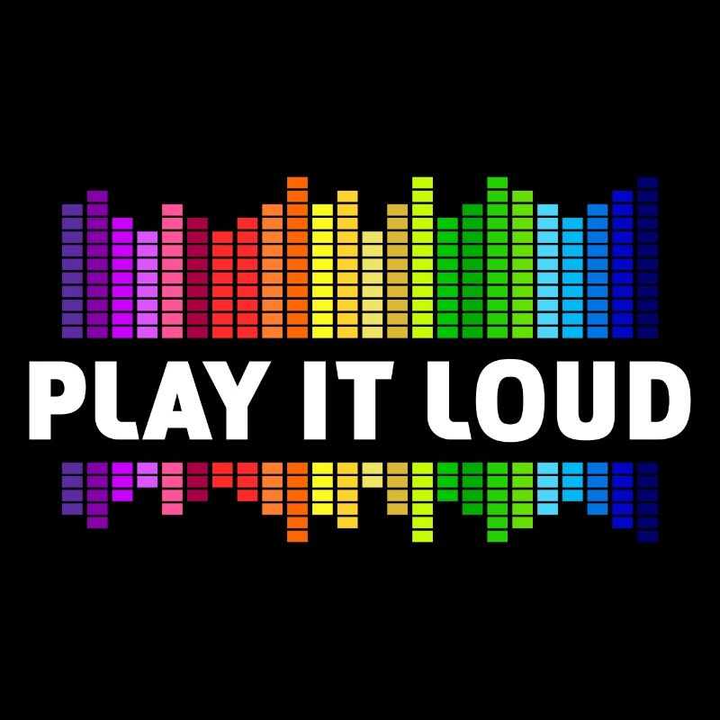 Play it loud Equalizer Music Rainbow Colorful Disco