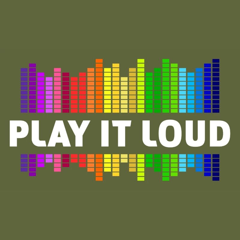 Play it loud Equalizer Musik Regenbogen bunt Disko
