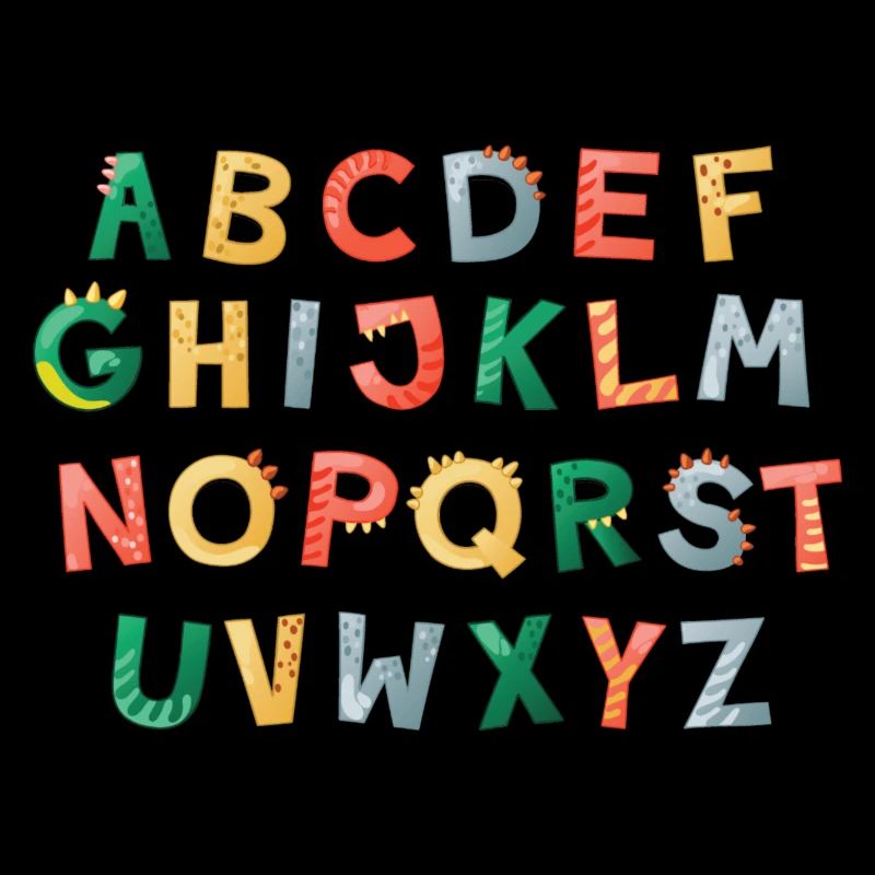 DINO ABC Alphabet Einschulung Kind