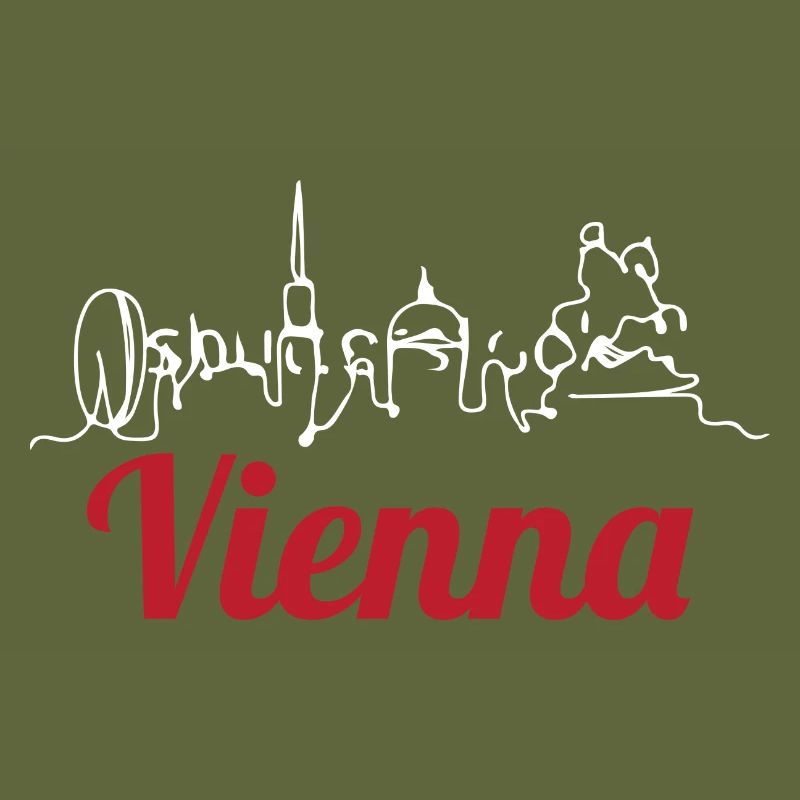 Vienna, city silhouette