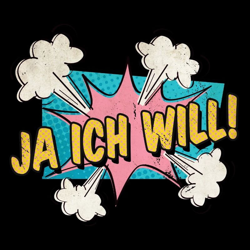 Ja ich will! Love Comic Style verliebt Geschenk