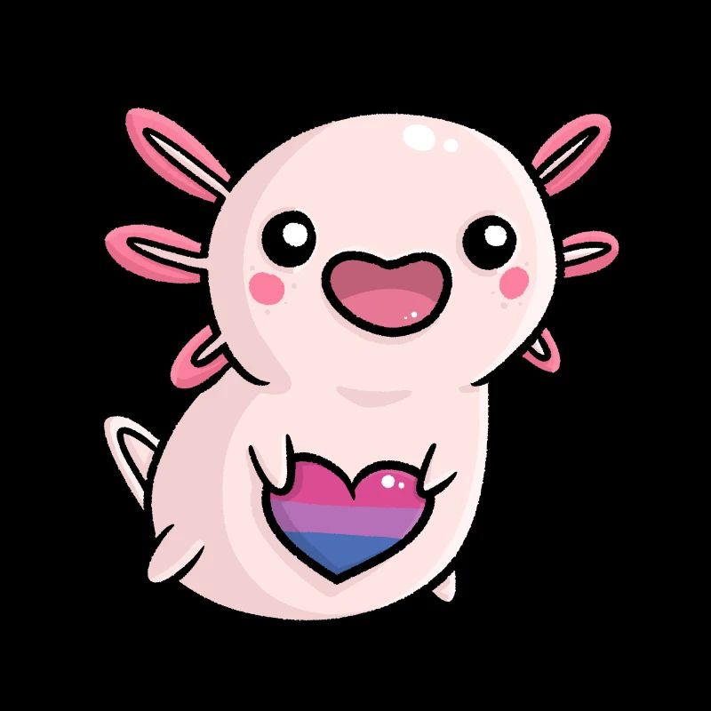 Doux Axolotl Bi Queer drapeau drapeau LGBTQ Kawaii