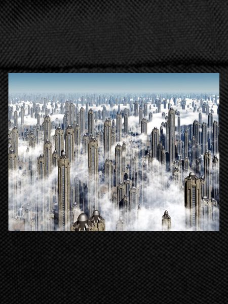 Futuristic skyscrapers in a megacity