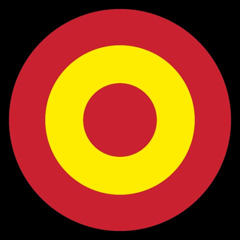 Spain Flag Round Target