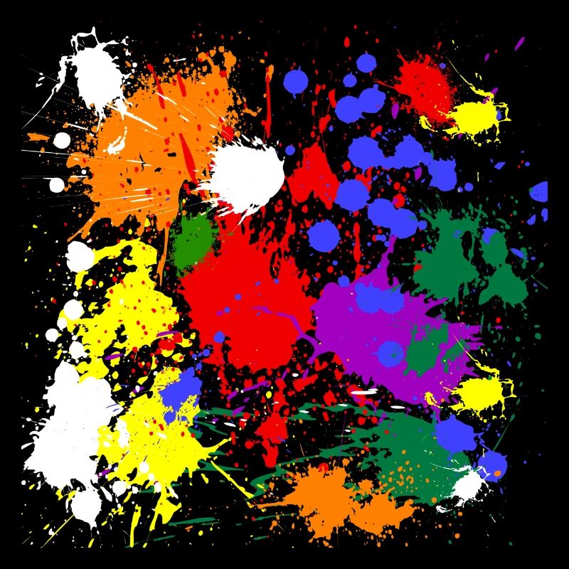 rainbow colour splash
