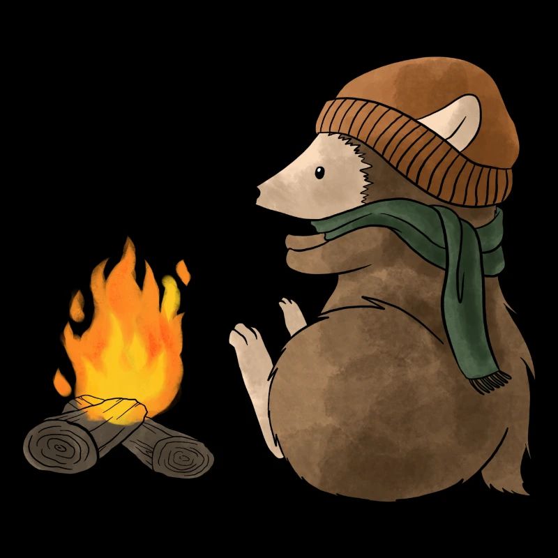Hedgehogs around the campfire