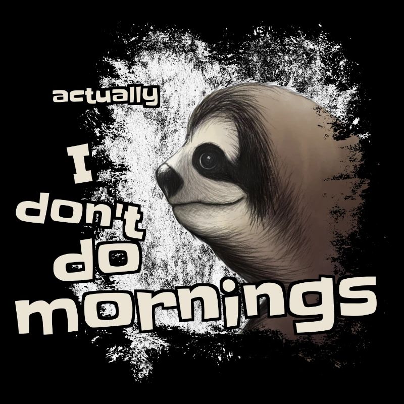Actually I Don't Do Mornings Casual Sloth