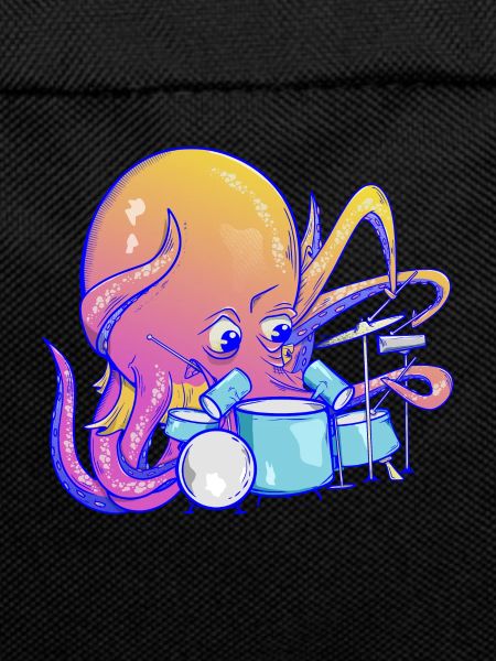Octopus plays drums