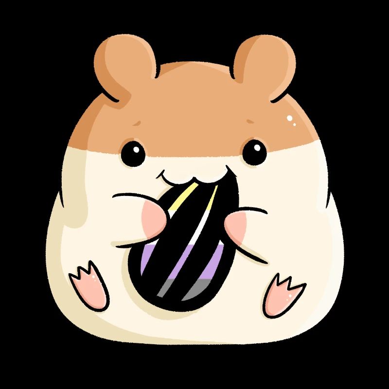 Cute Hamster Nonbinary Flag Flag LGBTQ Mouse