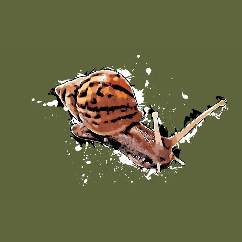 escargot avec des points