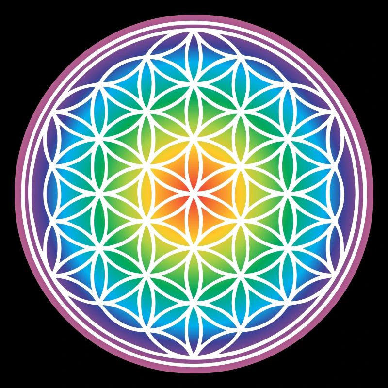 Blume des Lebens Regenbogen Geschenkidee 005-038