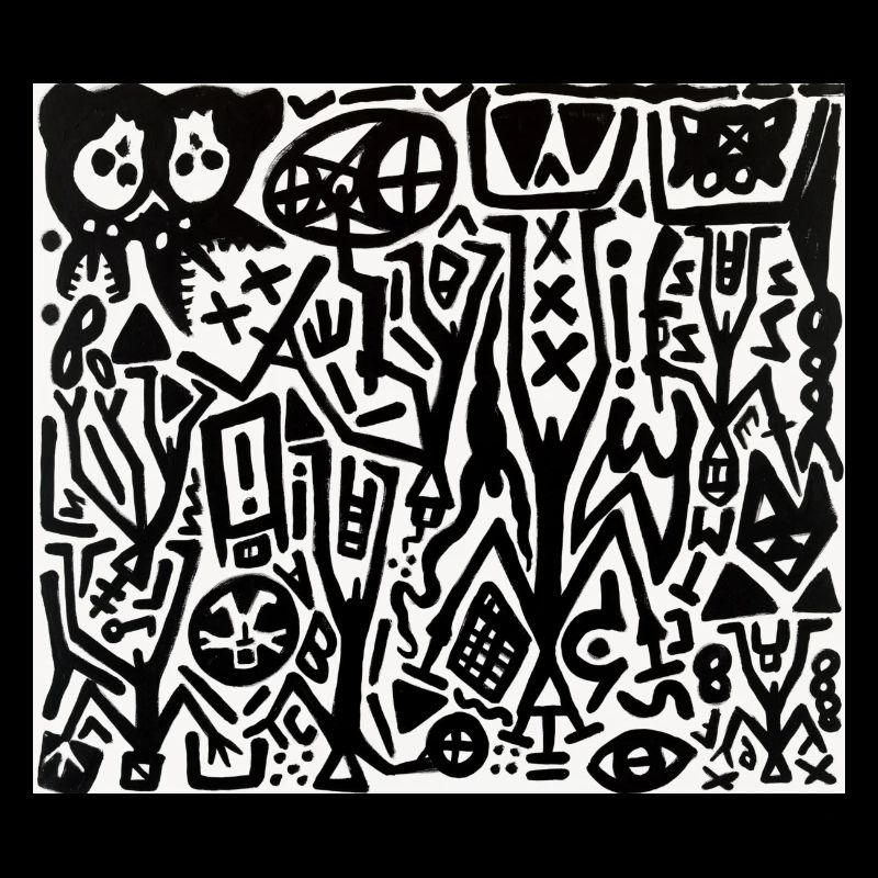 abstrakte Kunst - black and white - Labyrinth