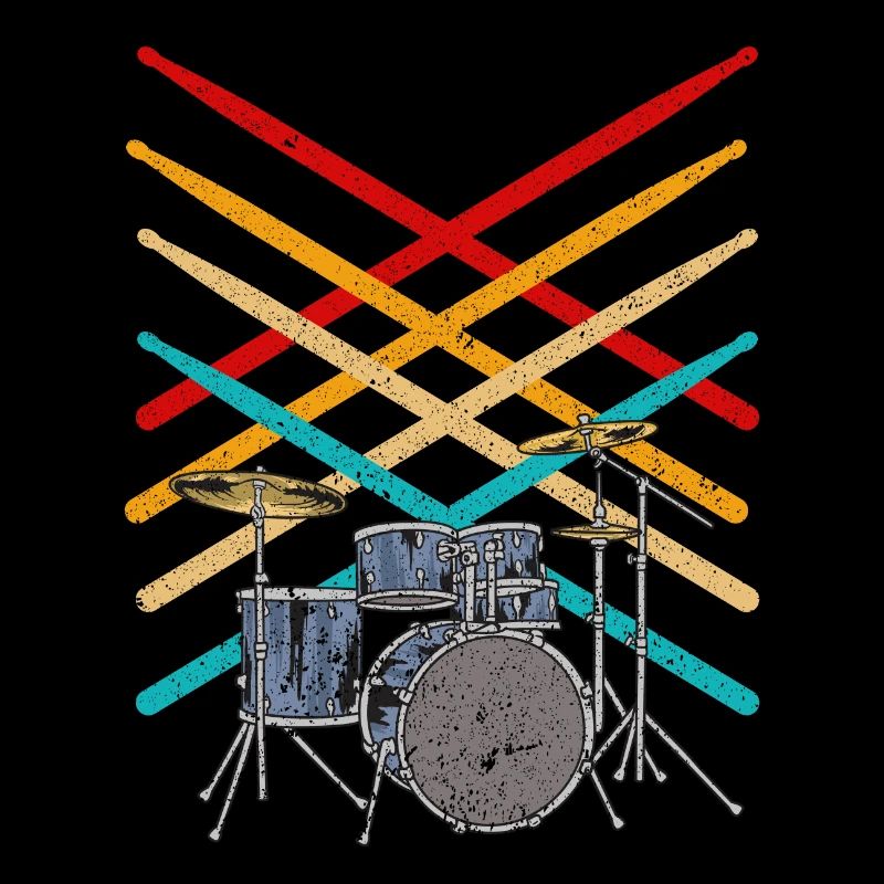Retro Drumsticks Music Drums