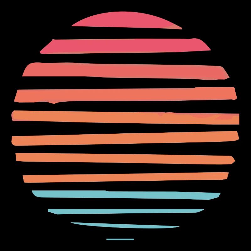 Abstract, minimalist sunset