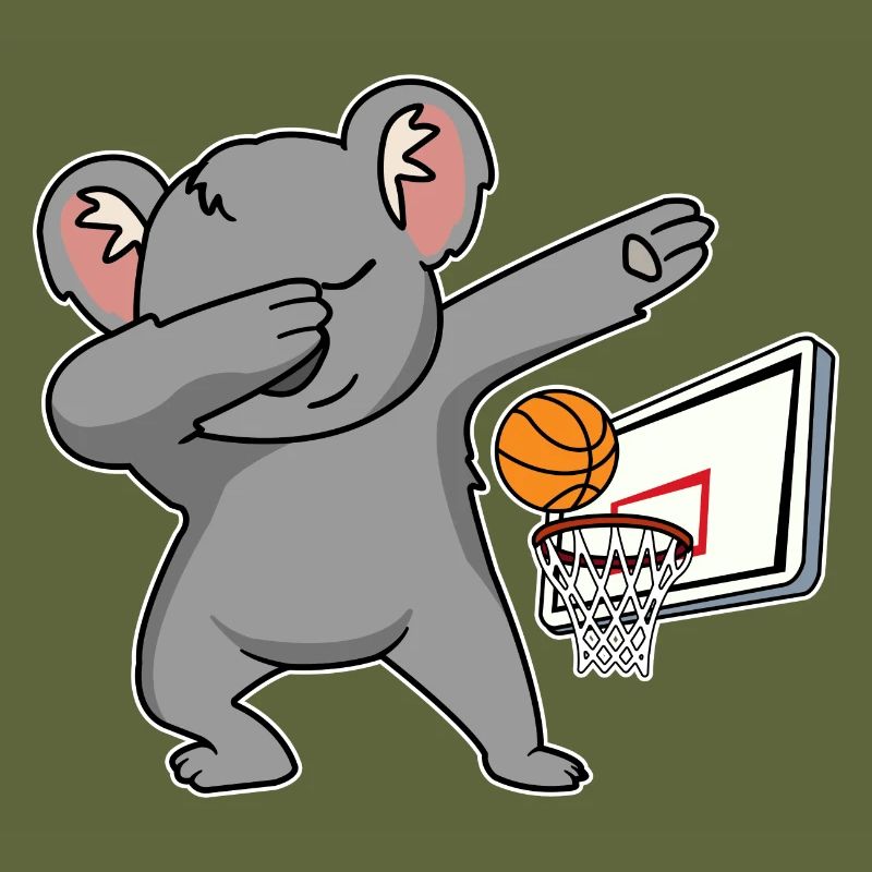 dab dabbing koala basket-ball koalas bande dessinée mignon