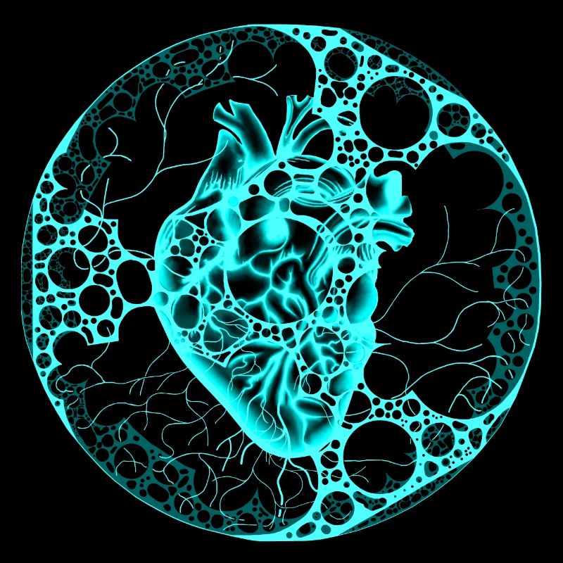 Heart, Sphere, Turquoise