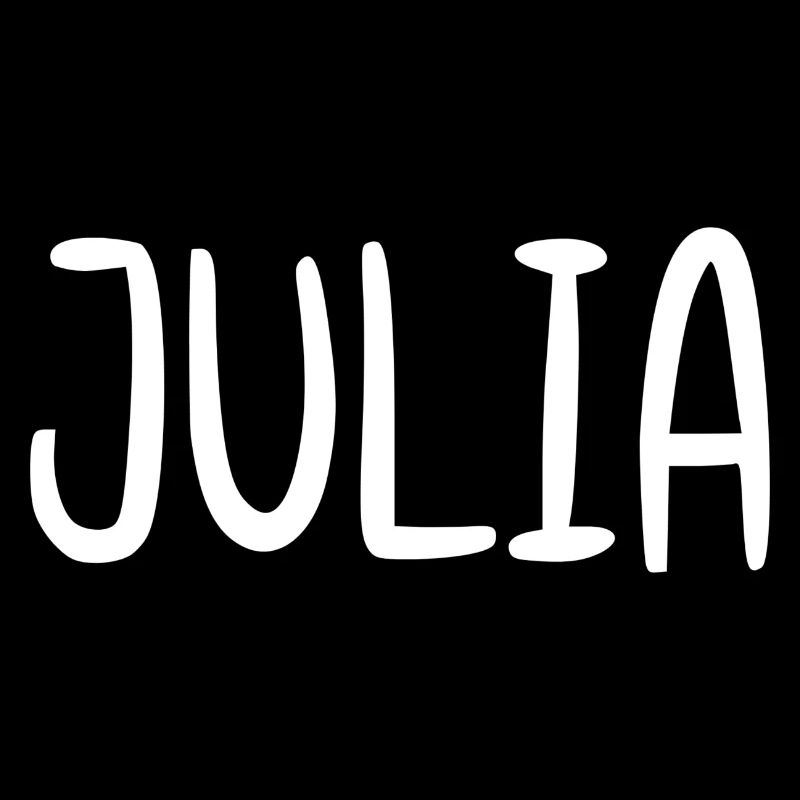 Julia Custom Name Font Text Birthday