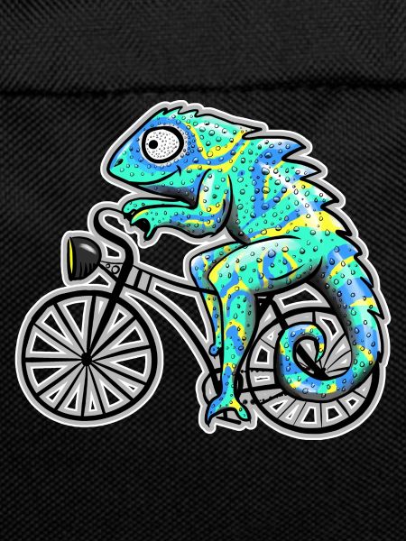 Chameleon with bike