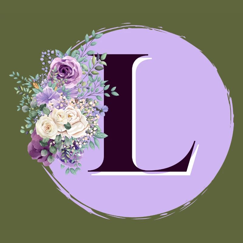 lettre L fleuris Couronne de fleurs