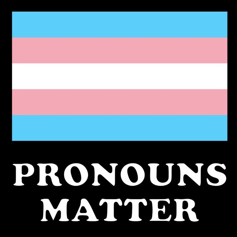 Pronoms Matter Trans Flag