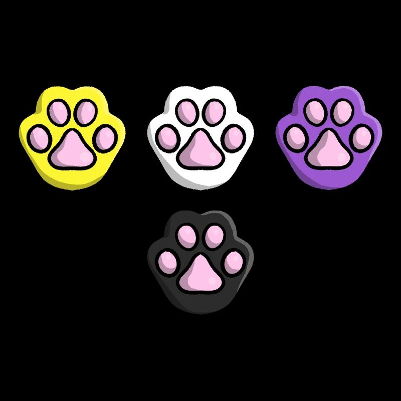 Mignon Chat Patte Drapeau Nonbinaire Drapeau LGBTQ