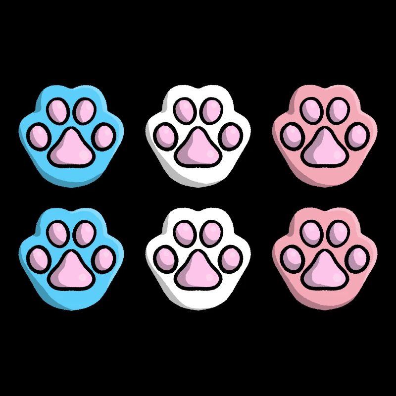 Mignon Chat Pat Trans Drapeau Drapeau LGBTQ Kawaii