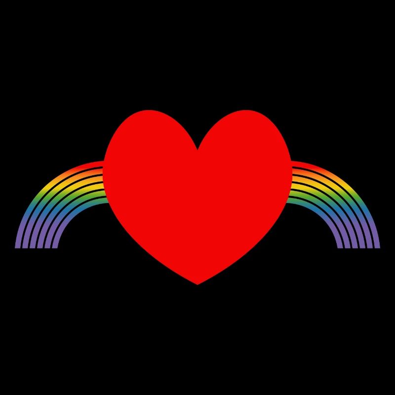 Rainbow pride heart
