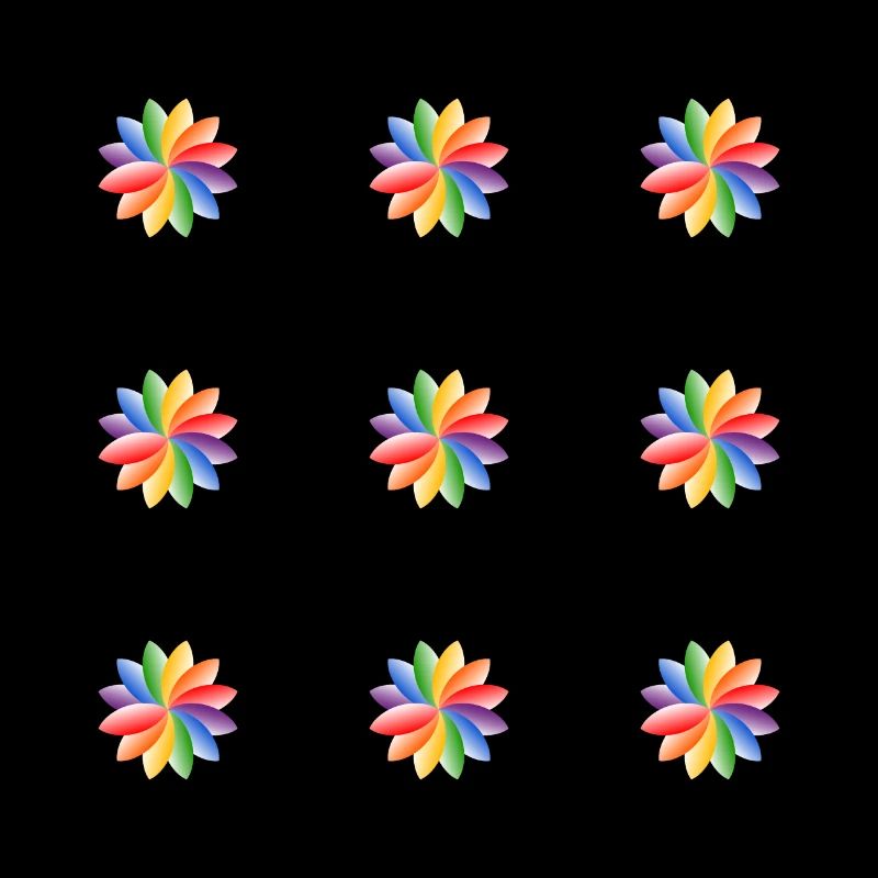 Regenbogenblume - Helle Farben