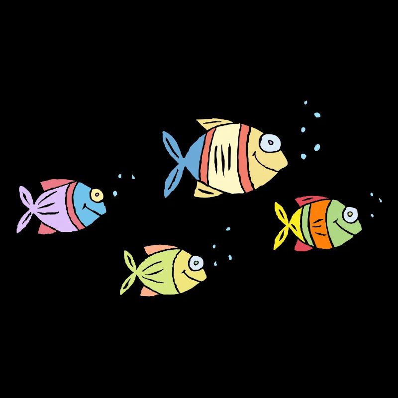 Poisson Cichlide Eau Mer Graffiti Dessin