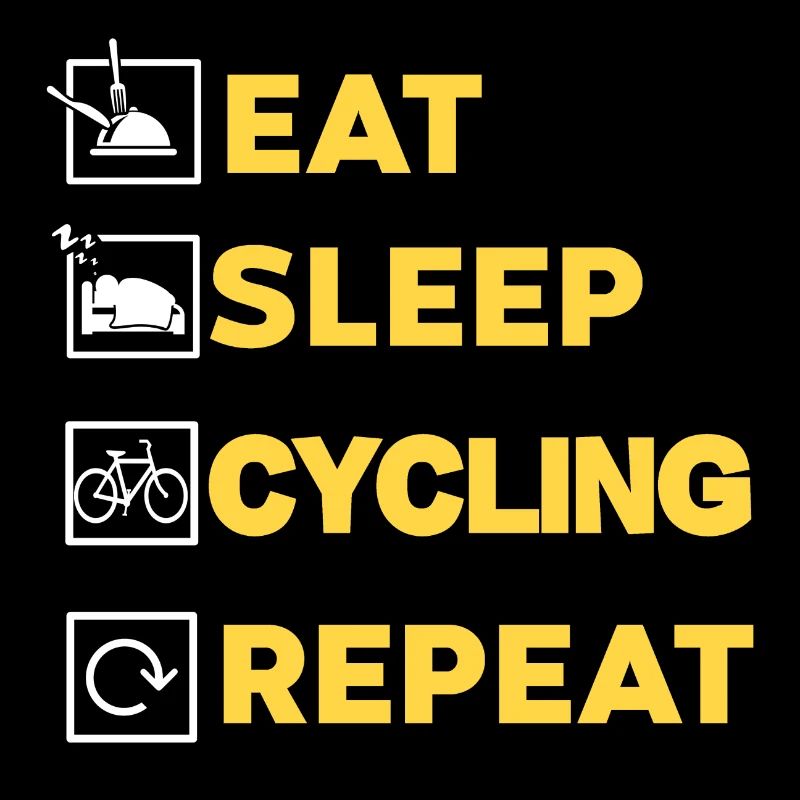 Manger dormir Cyclisme Répéter des conceptions de cyclisme amusantes