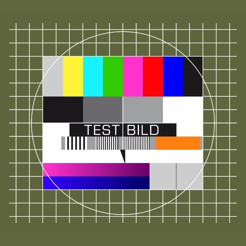 Test Image Television Screen Nostalgic Display