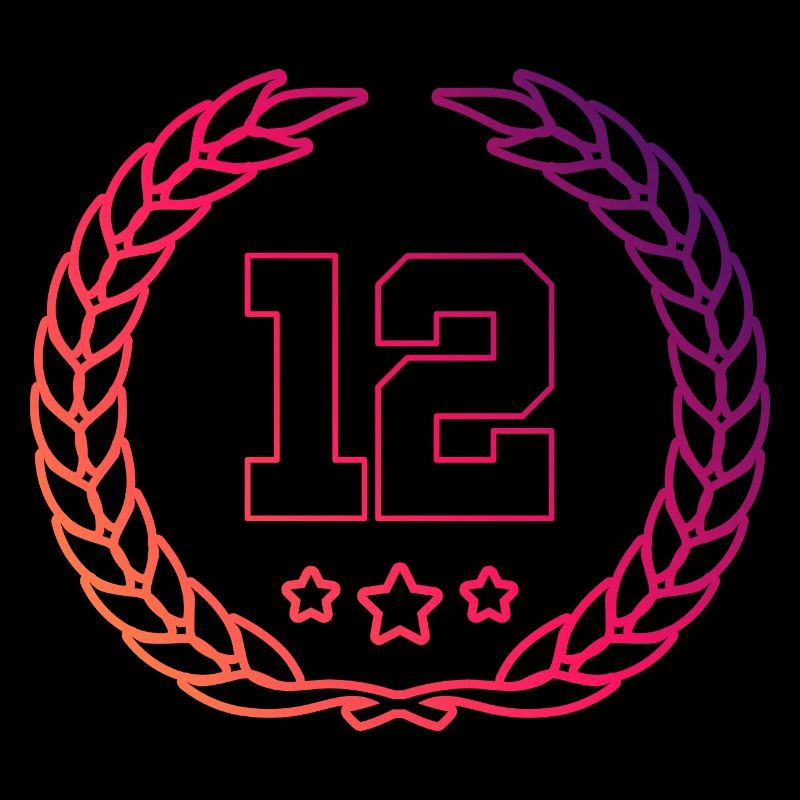 12 Number wreath