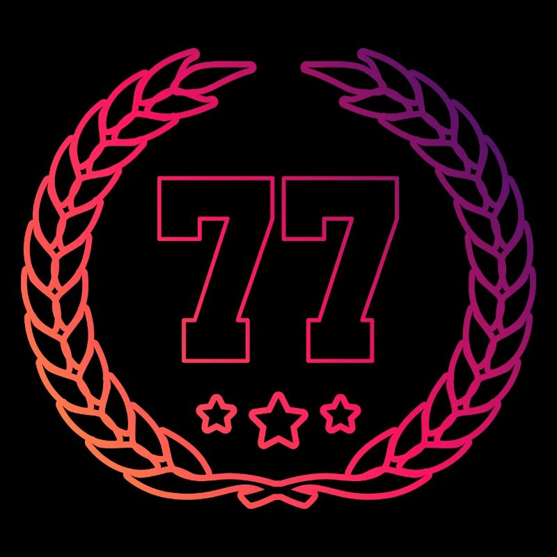 77 Number wreath