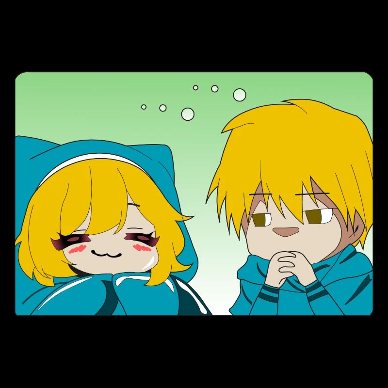 Boy watching his little girlfriend