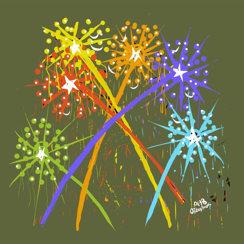 Impressionist fireworks display