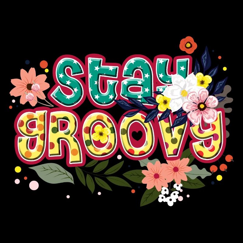 Stay Groovy hippie peace design