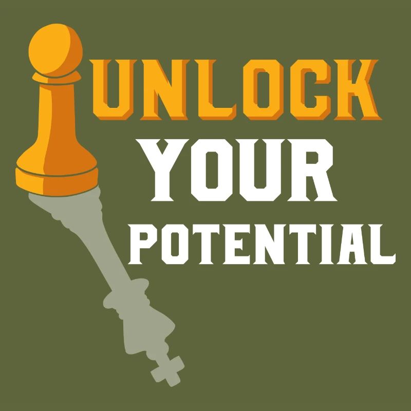 Unlock Your Potential Chess Board Chess Player