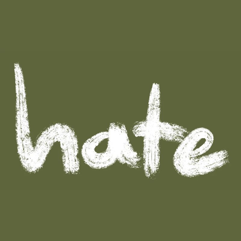 Hate Text white