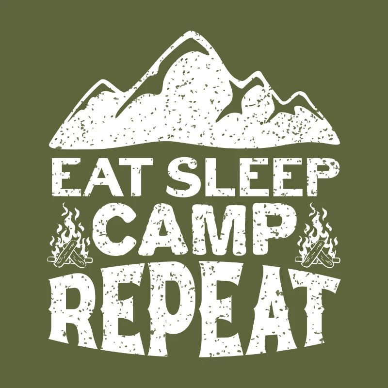 Manger le camp de sommeil répéter