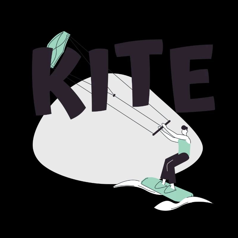 Kitesurf | logo et dessin Kite pour Kitesurfer
