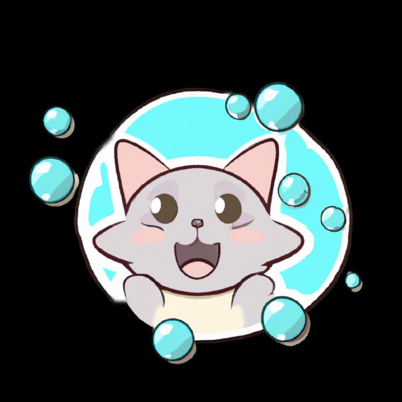 Soap Bubbles Cat