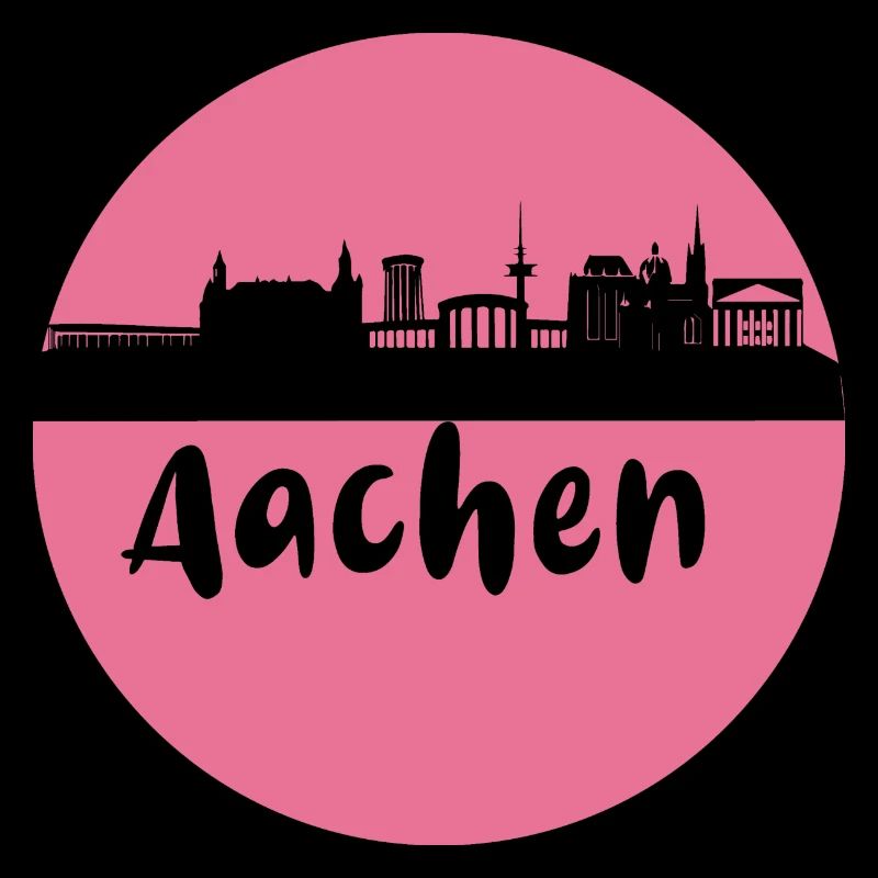 scherenschnitt,aachen,rosa,stadt,skyline