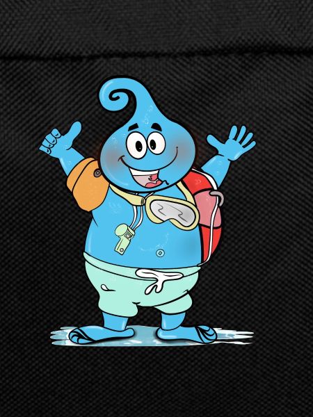 Dieser sehr große freundliche Wassertropfen
