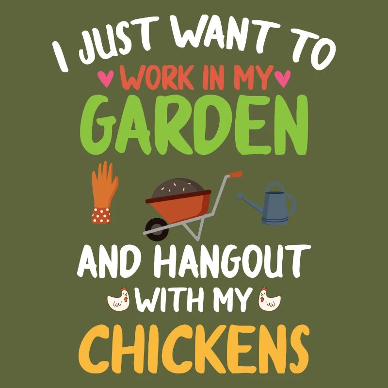 Ideé Geschenk Gartenhühner Gärtner Henne