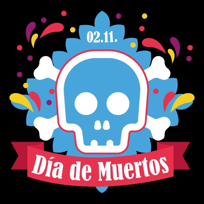 dia de muertos blue