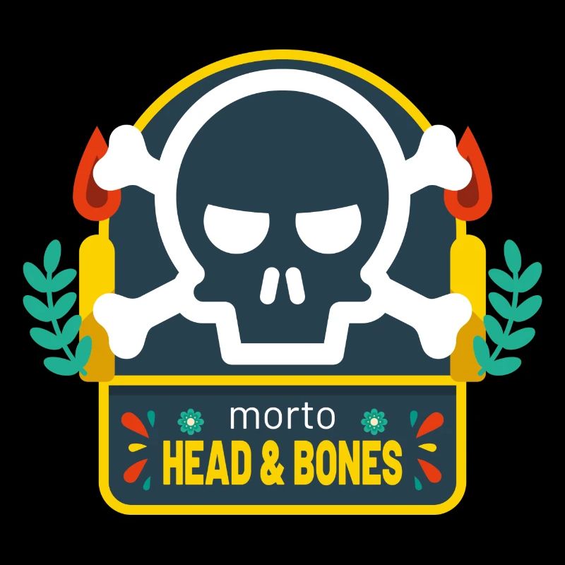Head and bones candle
