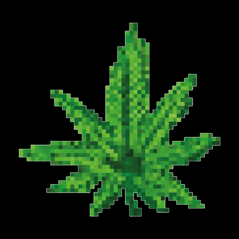 Marihuanablatt Cannabisblatt Pixelart
